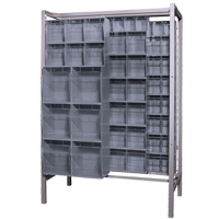 Free-Standing Tip-Out Bins Slider System, 51-1/4" W x 26" D x 77" H, 101 Drawers Distribution Industrielle GC