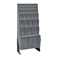 Tip-Out Bins Stand, 23-5/8" W x 8" D x 52" H, 38 Drawers Distribution Industrielle GC