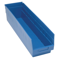 Bacs en plastique pour &eacute;tag&egrave;res Store More, 6-5/8" la x 6" H x 23-5/8" p, Bleu, Capacit&eacute; 90 lb Distribution Industrielle GC