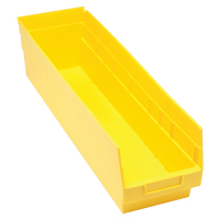 Bacs en plastique pour &eacute;tag&egrave;res Store More, 6-5/8" la x 6" H x 23-5/8" p, Jaune, Capacit&eacute; 90 lb Distribution Industrielle GC