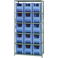 &eacute;l&eacute;ment de rayonnage avec bacs empilables, Acier, Sans boulons, Capacit&eacute; 800 lb, 36" la x 75" h x 18" p Distribution Industrielle GC