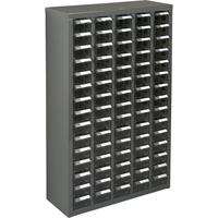 KPC-600 Parts Cabinet, Galvanized Steel, 75 Drawers, 23-1/10" x 8-7/10" x 36-9/10", Grey Distribution Industrielle GC