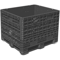 Conteneurs repliables &agrave; usage moyen Bulkpak, 48" lo x 40" la x 34" h, Noir Distribution Industrielle GC