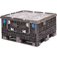 Conteneurs repliables &agrave; usage moyen Bulkpak, 30" lo x 32" la x 25" h, Noir Distribution Industrielle GC