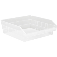 Bacs de rangement pour tablettes, 11-1/8" la x 4" H x 11-5/8" p, Transparent, Capacit&eacute; 30 lb Distribution Industrielle GC