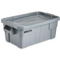 Bac de stockage Brute avec couvercle, 27,88” p x 16,5” la x 10,7" h, Capacit&eacute; 112 lb, Gris Distribution Industrielle GC