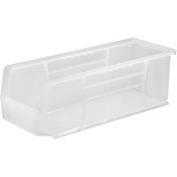 Bac transparent ultra empilable & suspendable, 5-1/2" la, 5" h x 14-3/4" p, Transparent Distribution Industrielle GC