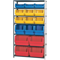 &eacute;l&eacute;ment de rayonnage avec bacs empilables, Acier, Bac Magnum, Capacit&eacute; 650 lb, 42" la x 76" h Distribution Industrielle GC