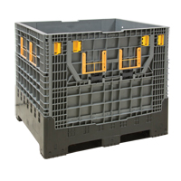 Contenant de vrac pliable, 47,2" lo x 39,4" la x 39,4" h, Gris Distribution Industrielle GC