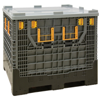Contenant de vrac pliable, 47,2" lo x 39,4" la x 39,4" h, Gris Distribution Industrielle GC