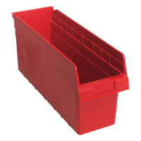 Store-Max Shelf Bins, 6-5/8" W x 8" H x 17-7/8" D, Red, 56 lbs. Capacity Distribution Industrielle GC