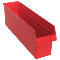 Bacs pour &eacute;tag&egrave;re Store-Max, 6-5/8" la x 8" H x 23-5/8" p, Rouge, Capacit&eacute; 68 lb Distribution Industrielle GC