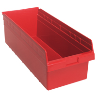 Bacs pour &eacute;tag&egrave;re Store-Max, 11-1/8" la x 8" H x 23-5/8" p, Rouge, Capacit&eacute; 68 lb Distribution Industrielle GC