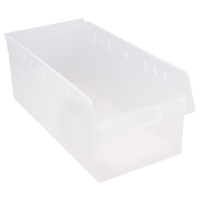 Bacs pour &eacute;tag&egrave;re Store-Max, 11-1/8" la x 8" H x 23-5/8" p, Transparent, Capacit&eacute; 68 lb Distribution Industrielle GC