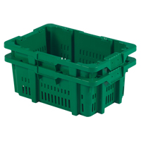 Contenant en plastique Stack-N-Nest pour la manutention des aliments, 16" x 23,9" x 8,8", Vert Distribution Industrielle GC