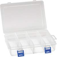 Boîte &agrave; compartiments en plastique, 5,5" la x 7,75" p x 1,75" h, 8 compartiments Distribution Industrielle GC
