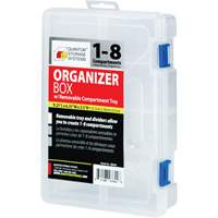 Boîte &agrave; compartiments en plastique, 6,25" la x 9,25" p x 2,2" h, 8 compartiments Distribution Industrielle GC