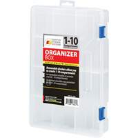 Boîte &agrave; compartiments en plastique, 7,75" la x 11,75" p x 2,2" h, 10 compartiments Distribution Industrielle GC