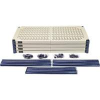&eacute;tag&egrave;re en fils m&eacute;talliques avec tablettes en plastique, Cadre en fils m&eacute;talliques avec tablettes en plastique, Sans boulons, Capacit&eacute; 600 lb, 30" la x 72" h x 18" p Distribution Industrielle GC