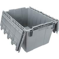 Contenant de distribution en plastique avec dessus basculant, 21,65" x 15,5" x 12,5", Gris Distribution Industrielle GC