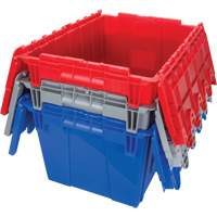 Contenant de distribution en plastique avec dessus basculant, 21,65" x 15,5" x 12,5", Gris Distribution Industrielle GC