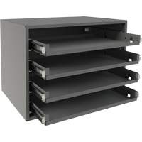 Support &agrave; petit roulement, Acier, 4 compartiments, 15-9/16" la x 11-7/8" p, 11-5/16" h, Gris Distribution Industrielle GC