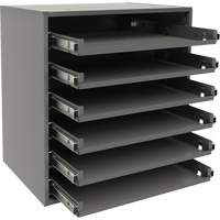 Support de glissi&egrave;re &agrave; petit roulement, Acier, 6 compartiments, 15-9/16" la x 11-7/8" p, 16-3/8" h, Gris Distribution Industrielle GC