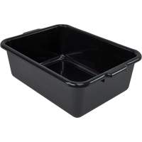 Bac d'entreposage tout usage &agrave; fond plat, 7" ha x 15" p x 21" lo, Plastique, Noir Distribution Industrielle GC