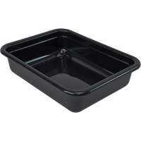Bac d'entreposage tout usage &agrave; fond plat, 5" ha x 17" p x 22" lo, Plastique, Noir Distribution Industrielle GC