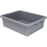 Bac d'entreposage tout usage &agrave; fond rainur&eacute;, 7" ha x 17" p x 22" lo, Plastique, Gris Distribution Industrielle GC