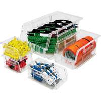 Bacs tr&egrave;s transparents Ultra, 8-1/4" la, 7" h x 14-3/4" p, Transparent Distribution Industrielle GC