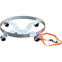 Chariots &agrave; &eacute;tages multiples pour baril, Acier, Capacit&eacute;e 900 lb, Diam&egrave;tre 23-1/2", Roue en Caoutchouc Distribution Industrielle GC