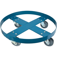 Chariot pour baril, Acier, Capacit&eacute;e 1000 lb, Diam&egrave;tre 24", Roue en Polyur&eacute;thane Distribution Industrielle GC