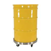 Chariots pour barils, Acier inoxydable, Capacit&eacute;e 800 lb, Diam&egrave;tre 23-1/4", Roue en Caoutchouc Distribution Industrielle GC