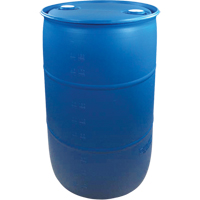 Barils en poly&eacute;thyl&egrave;ne, 55 gal. US (45 gal. imp.), Dessus ferm&eacute;, Bleu Distribution Industrielle GC