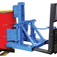 Manipulateur de barils MORSPEED 1500 pour chariot &eacute;l&eacute;vateur, Pour 55 gal. US (45 gal. imp.) Distribution Industrielle GC