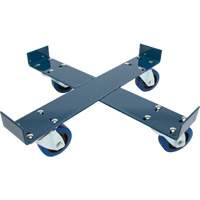 Chariot pour baril, Acier, Capacit&eacute;e 1400 lb, Diam&egrave;tre 24", Roue en &eacute;lastique bleu Distribution Industrielle GC