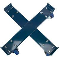 Chariot pour baril, Acier, Capacit&eacute;e 1400 lb, Diam&egrave;tre 24", Roue en &eacute;lastique bleu Distribution Industrielle GC