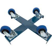 Chariot pour baril, Acier, Capacit&eacute;e 1400 lb, Diam&egrave;tre 24", Roue en &eacute;lastique bleu Distribution Industrielle GC