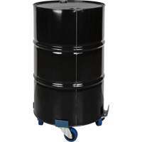 Chariot pour baril, Acier, Capacit&eacute;e 1400 lb, Diam&egrave;tre 24", Roue en &eacute;lastique bleu Distribution Industrielle GC