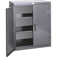 Counter Top Storage Cabinets, Steel, 2 Shelves, 36" H x 24" W x 20" D, Grey Distribution Industrielle GC