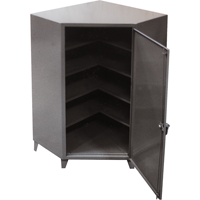 Corner Cabinets, Steel, 4 Shelves, 72" H x 48" W x 24" D, Grey Distribution Industrielle GC