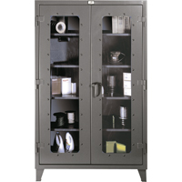 Clearview Cabinets, Steel, 4 Shelves, 60" H x 48" W x 24" D Distribution Industrielle GC