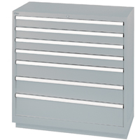Drawer Cabinets, 7 Drawers, 40-1/4" W x 22-1/2" D x 41-3/4" H, Grey Distribution Industrielle GC
