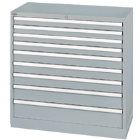 Drawer Cabinets, 9 Drawers, 40-1/4" W x 22-1/2" D x 41-3/4" H, Grey Distribution Industrielle GC