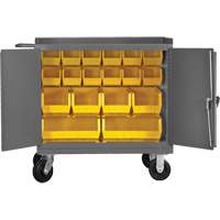 Mobile Workbench Cabinet with Bins, Steel Surface Distribution Industrielle GC
