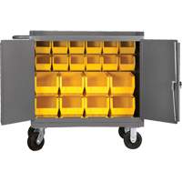 Mobile Workbench Cabinet with Bins, Steel Surface Distribution Industrielle GC