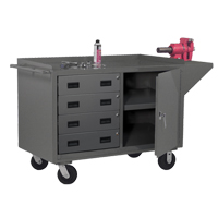 Mobile Workbench Cabinet, Steel Surface Distribution Industrielle GC