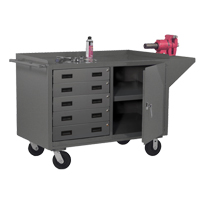 Mobile Workbench Cabinet, Steel Surface Distribution Industrielle GC