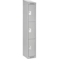 Casiers Clean Line, 3 niveaux, 12" x 18" x 78", Acier, Gris, Rivet (assembl&eacute;) Distribution Industrielle GC